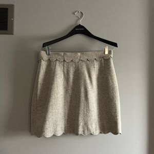 Club Monaco Wool Scalloped Skirt